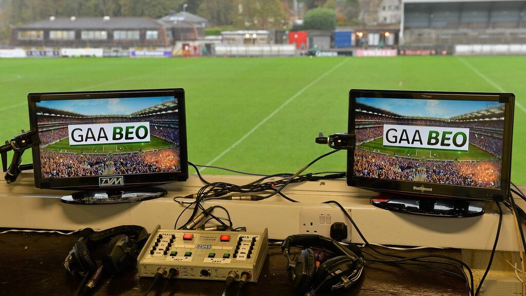 A TG4 studio for its live GAA programme, GAA Beo.