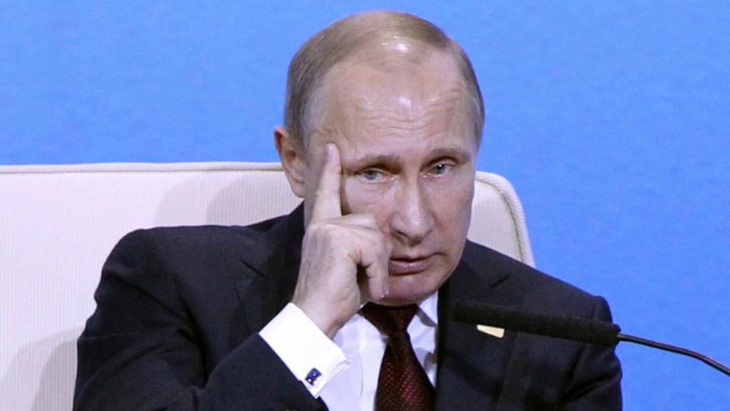 ladimir Putin at the APEC CEO Summit at the China National Convention Centre in Beijing, November 10, 2014. According to a European security group, Russia is engaging in “dangerous brinkmanship” toward Nato. Photograph: Reuters/China Daily