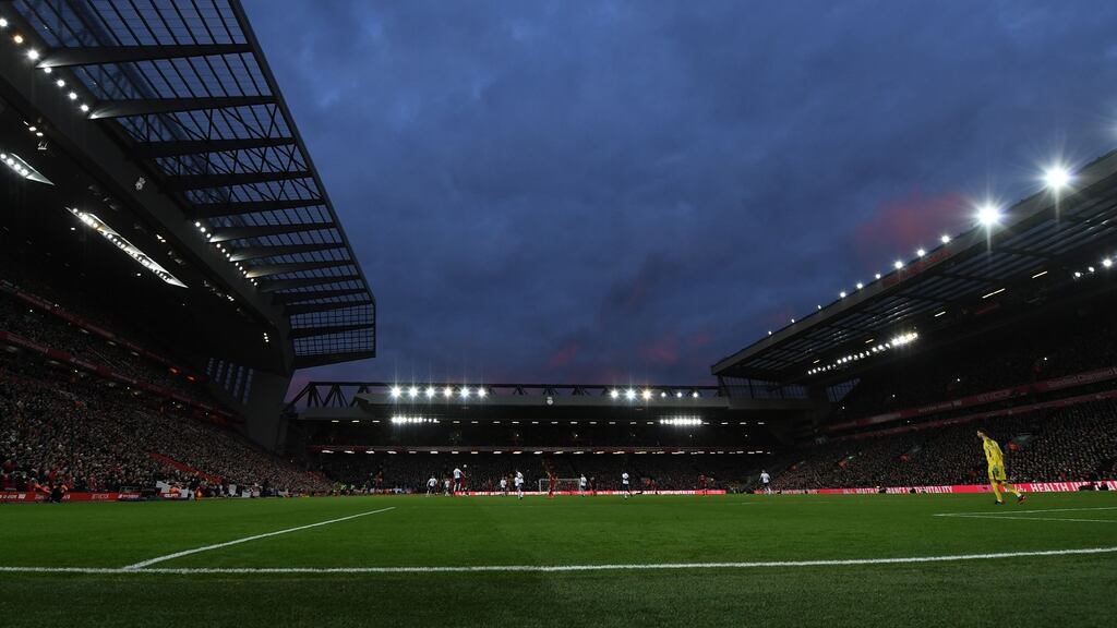 Liverpool supporters have started a campaign to cap tickets for away fans at £30 for both the Anfield (above) and Etihad Stadium legs of the Champions League quarter-final against Manchester City. Photograph: Paul Ellis/AFP/Getty Images