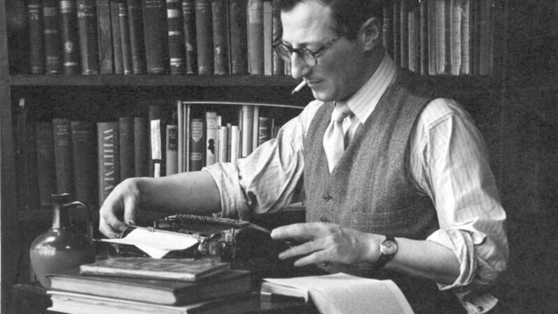 Leslie Daiken at his desk (courtesy late Melanie Cuming nee Daiken and Daiken family)