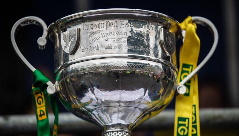 The Brendan Martin Cup, first presented after the final in Durrow to Tipperary 50 years ago. Photograph: Evan Treacy/Inpho