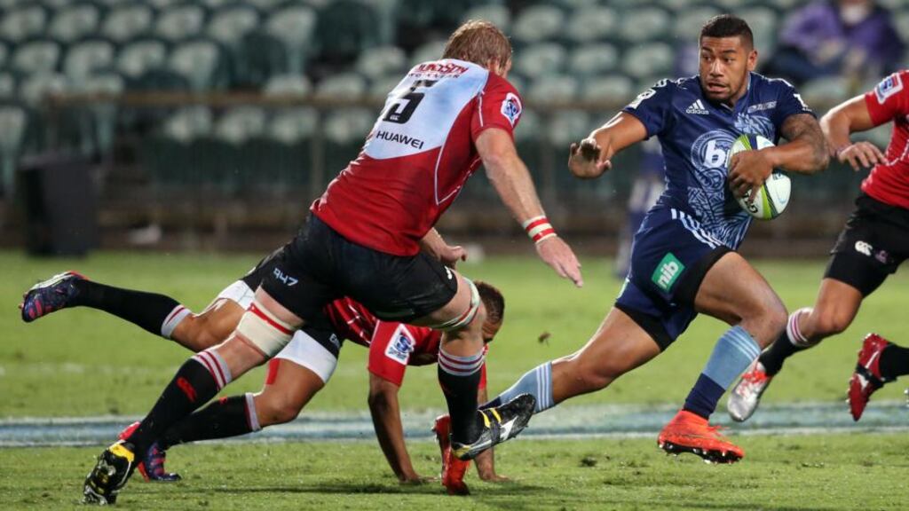Charles Piutau, seen here in action for Auckland Blues in March, will join Ulster on a two-year deal from this summer. Photograph: Michael Bradley/AFP/Getty Images