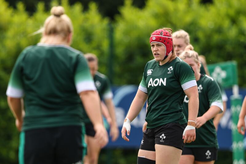 Ireland's Siobhán McCarthy at the IRFU High Performance Centre in Dublin. Photograph: INPHO/ Ben Brady
