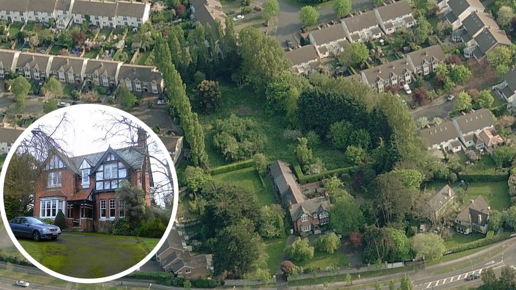 The house Árd na Glaise on Stillorgan Park Road, Dublin, and the two-acre development site