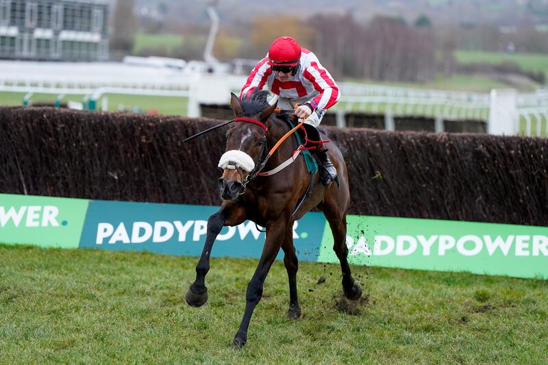 Sam Twiston-Davies rides The Real Whacker to victory in the Paddy Power Novices' Chase at Cheltenham on New Year's Day. Photograph: Alan Crowhurst/Getty Images