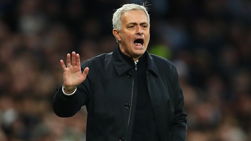 Spurs manager José Mourinho:  ‘I’m not a villain, I’m not an enemy. I am the coach trying to win against United that’s how the United fans are going to look at me.’ Photograph: Julian Finney/Getty Images