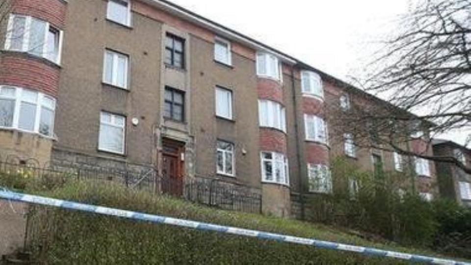 Handout picture from Scotland’s Crown Office of Alexander Pacteau home address at 11 Dorchester Avenue in Glasgow.