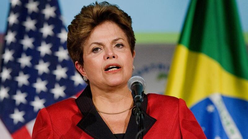 Brazilian president Dilma Rousseff’s Workers Party is on the defensive as the Petrobras case threatens to expose political corruption. Photograph: Jonathan Ernst/Bloomberg