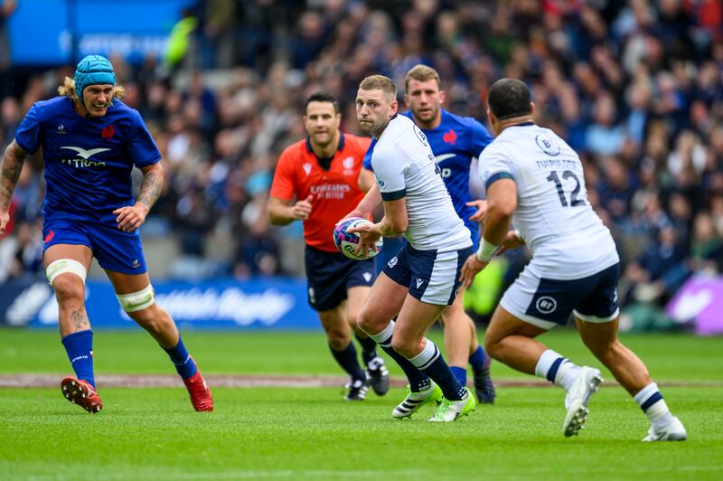 Scotland’s star outhalf Finn Russell. Photograph: Craig Watson/Inpho