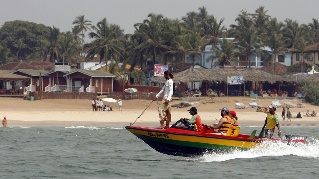 Tourists on a boat in the western Indian state of Goa. The Israeli warning says tourists should avoid beach parties, markets, festivals and crowded shopping areas