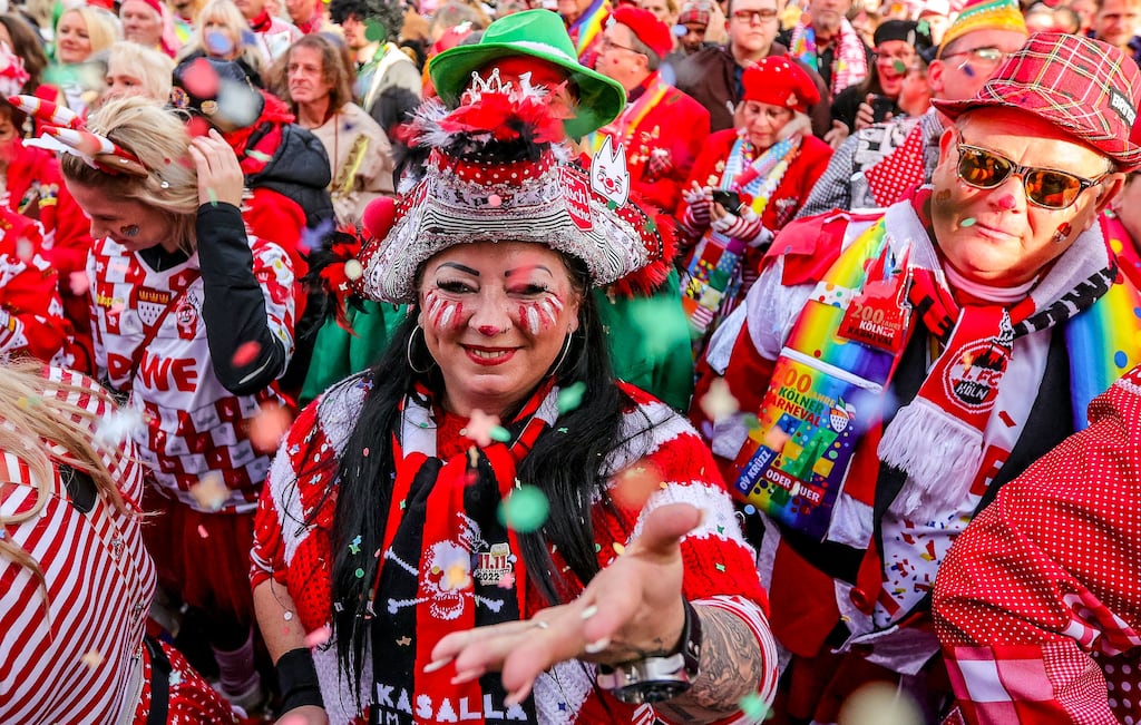 Celebrations in Cologne, Germany, at the start of the carnival on November 11th. Photograph: Shutterstock