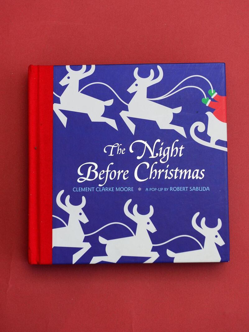 There was also a beautiful pop-up version of Clement Clarke Moore’s poem, The Night Before Christmas, saved for the last story on Christmas Eve. Photograph: Louise Ní Chríodáin