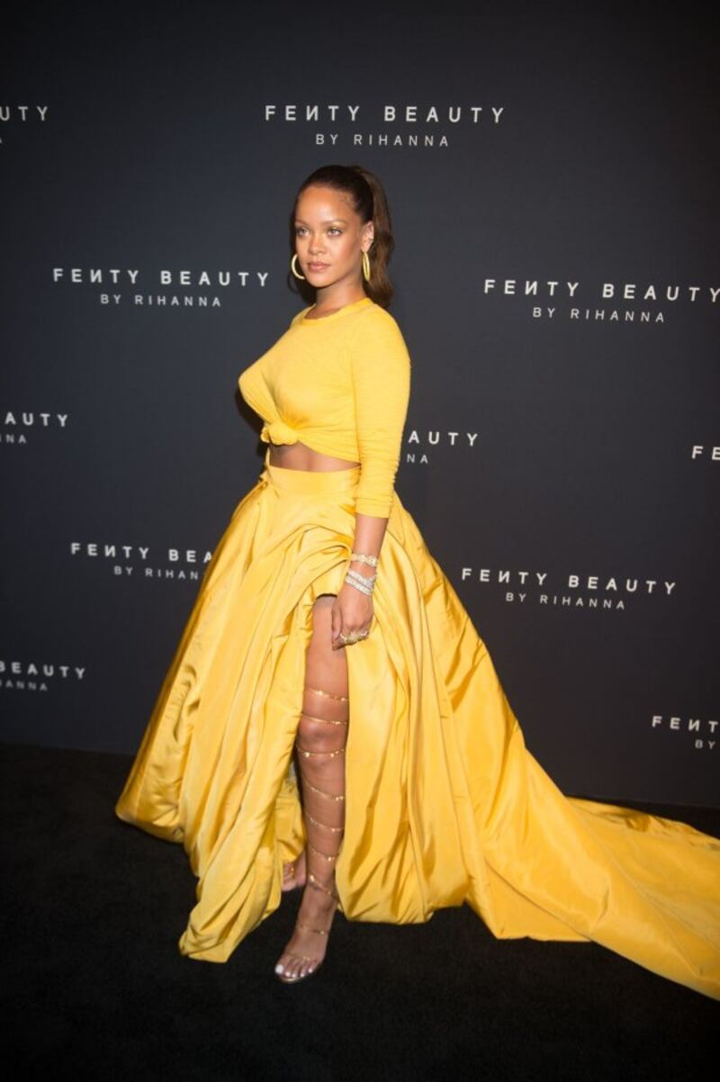 Rihanna at the launch of Fenty Beauty