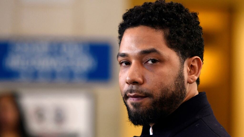 Prosecutors in March 2019 agreed to drop criminal charges against Jussie Smollett for apparently faking a hate crime attack in Chicago. File photograph: AP Photo/Paul Beaty