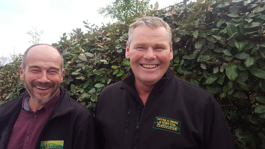 Peter O’Toole and Ciarán O’Brien, respectively director and chief executive of Peter O’Brien and Sons Landscaping Ltd.