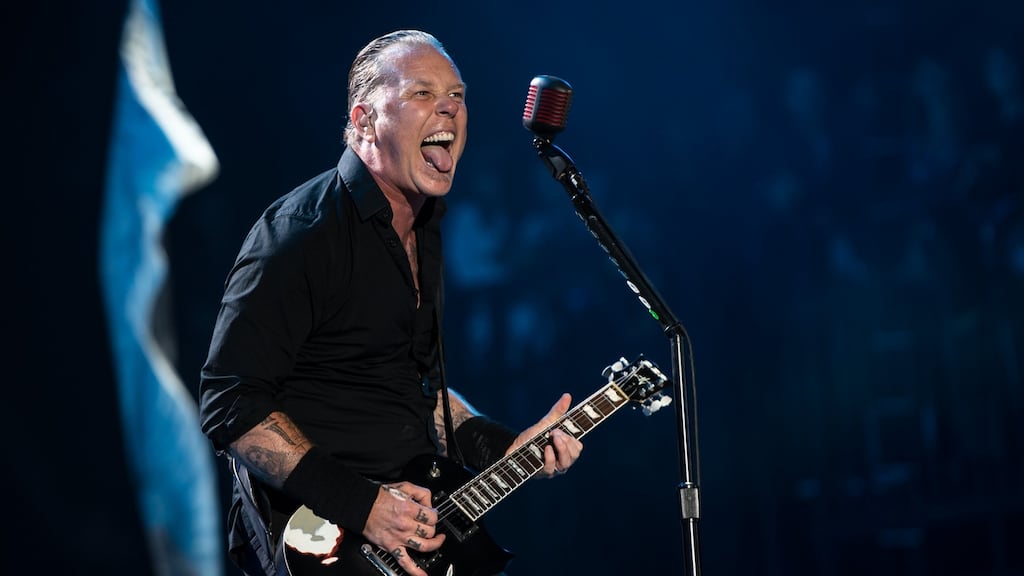 And metal for all: James Hetfield of Metallica. Photograph: Ian Gavan/Getty
