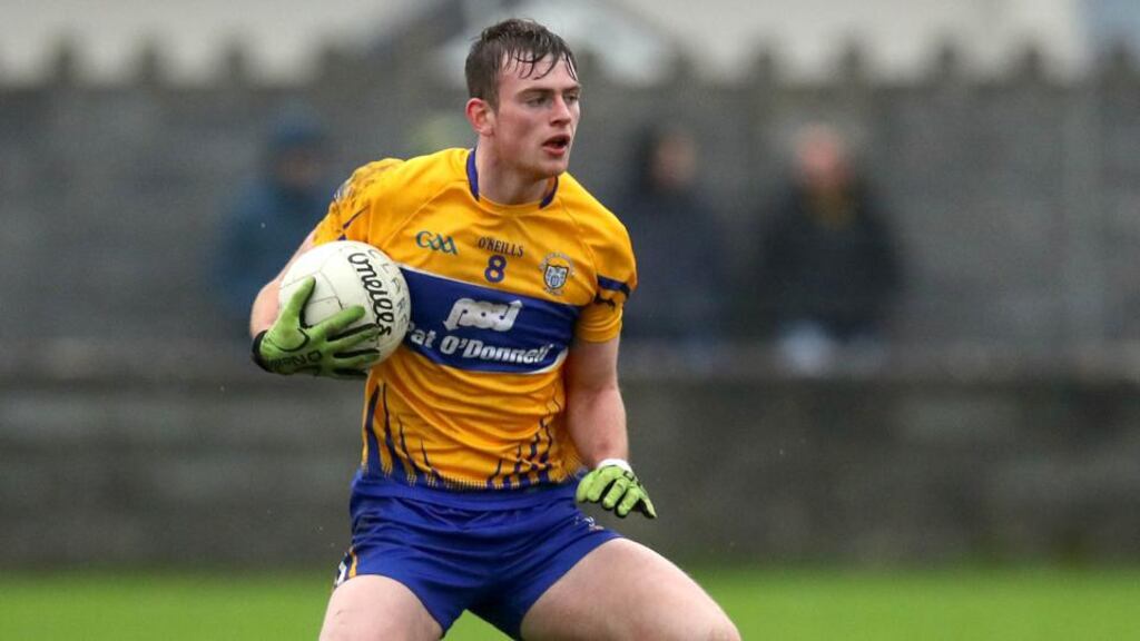 Darragh Bohannon’s goal changed the game in Clare’s favour. Photograph: Ryan Byrne/Inpho