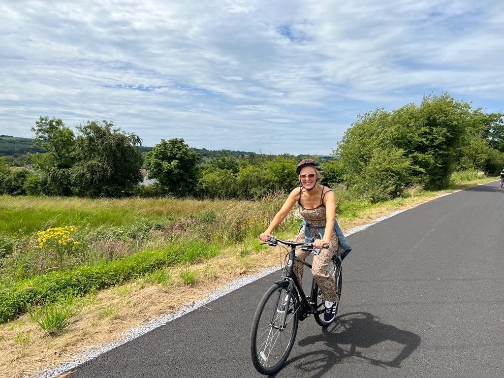 Jen Hogan on the Limerick Greenway.
