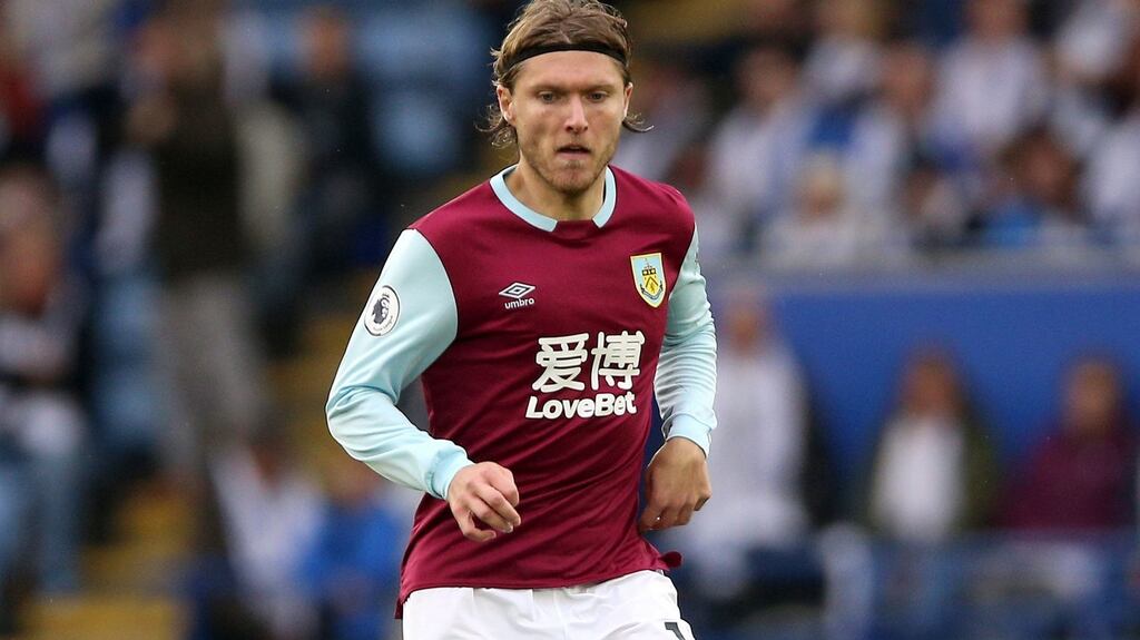 Newcastle are closing in on a deal for out-of-contract former Burnley midfielder Jeff Hendrick. File photograph: PA