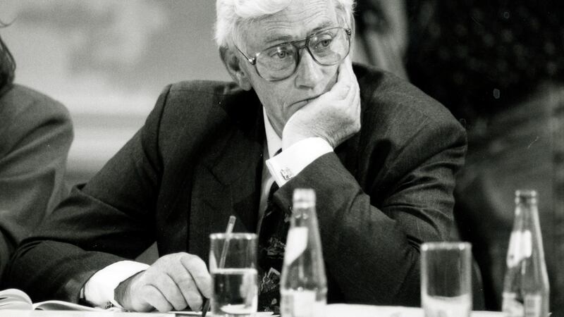 Seamus Mallon at the Forum for Peace and Reconciliation in Dublin Castle in July 1995. Photograph: Frank Miller