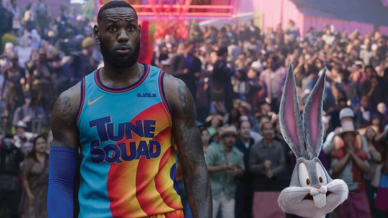 LeBron James and Bugs Bunny in Space Jam: A New Legacy