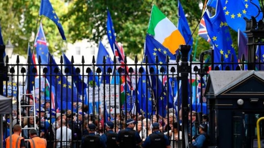 Nearly two-thirds of those polled think Brexit makes unification ‘in the foreseeable future’ more likely. Photograph: Daniel Leal-Olivas/AFP/Getty Images