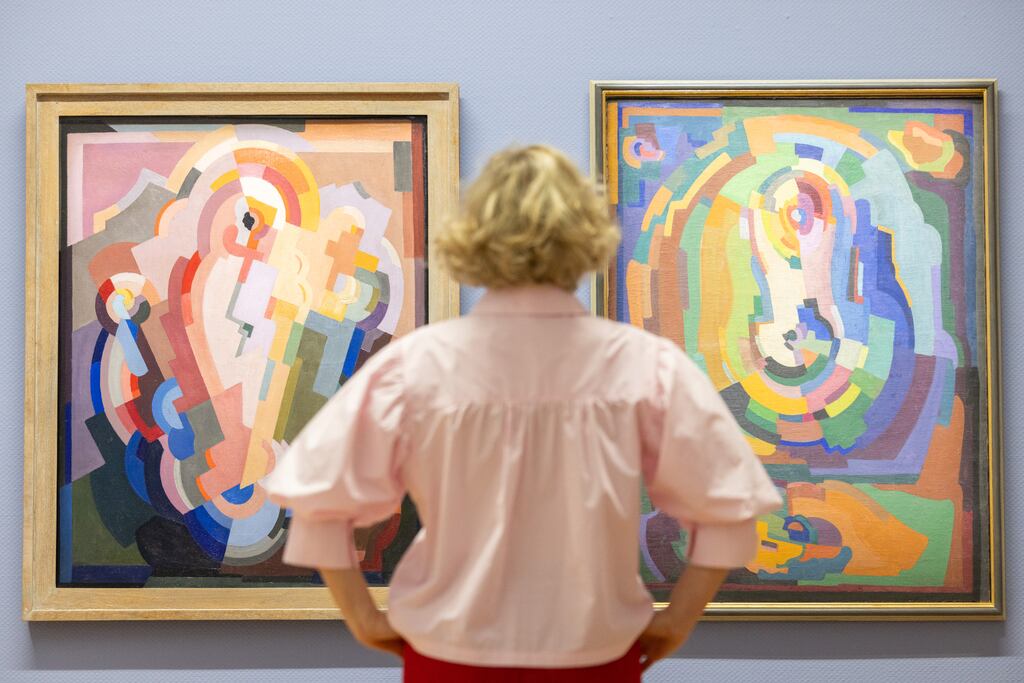 Works by Mainie Jellett and Evie Hone are on display in The Art of Friendship at the National Gallery in Dublin. Photograph: Naoise Culhane