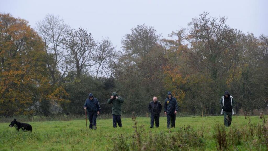 Gardaí
i
 search a field early today around the area where a severed arm was found near Mayne, Clonee, Co Meath, yesterday. Photograph: Dara Mac Dónaill/The Irish Times
2/11/2013. - NEWS - WEB -Gardai with a dog search a field around the area where a severed arm was found near Mayne, Clonee, Co. Meath.Photographer: Dara Mac Dónaill / THE IRISH TIMESDara Mac Donaill Dara MacDonaill