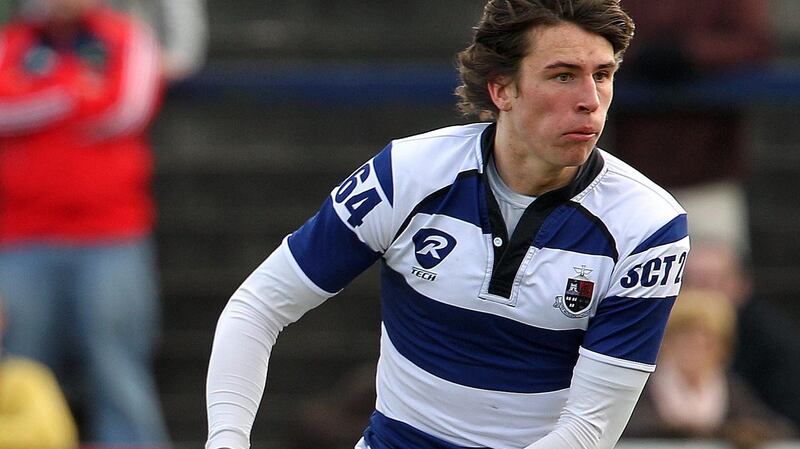 Harry McNulty in action for Rockwell in the 2011 Munster Schools Cup final. Photograph: Lorraine O’Sullivan/Inpho