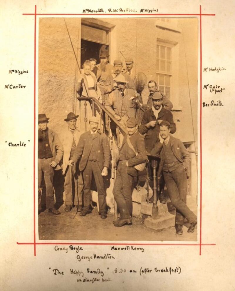 Condy Boyle with a group of anglers in Dungloe, c. 1890. Credit: courtesy of Charles Loane, Crocknacrieve, Ballinamallard, Co Fermanagh.