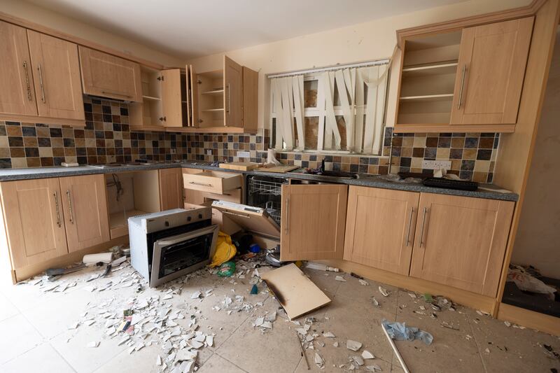 Ruined kitchen in one of the Radharc An Seascan properties. Photograph: Joe Dunne
