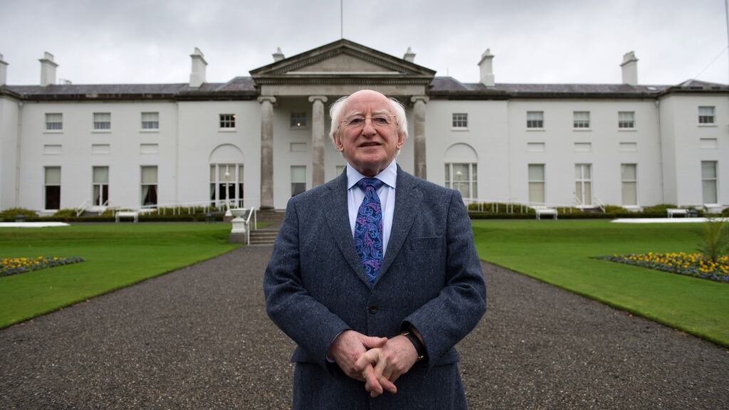 President Michael D Higgins hopes Euro 2016 will bring the people of the Republic and Northern Ireland closer together and has hailed fans of both teams for their ‘great’ reputations abroad. Photograph: Frank Miller/The Irish Times.
