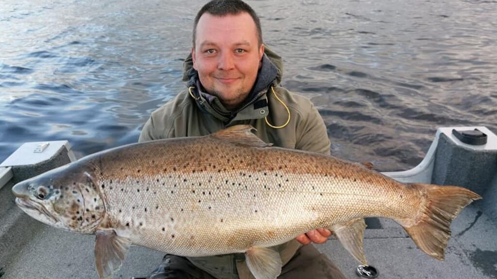 Marcin Gregorczyk, currently leading in the Connacht Predator Anglers’ longest trout competition, with this beauty at 87.5cm (21lb)