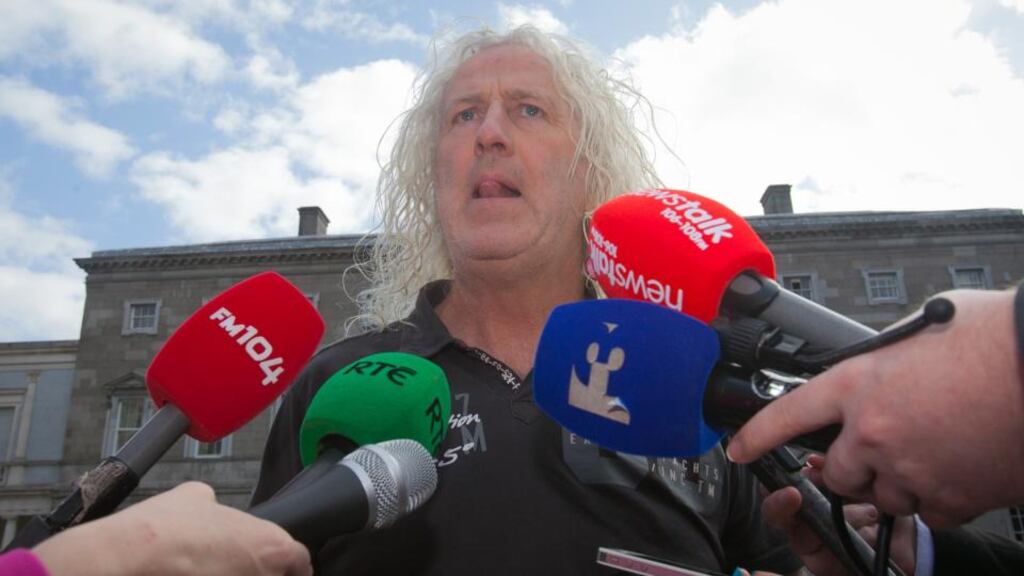 Independent TD Mick Wallace outside Leinster House this morning. Speaking to The Irish Times, he said there were “a number” of people in senior positions in the Garda who are “unfit” for duty and that the new commissioner should come from outside the jurisdiction. Photo: Gareth Chaney/Collins