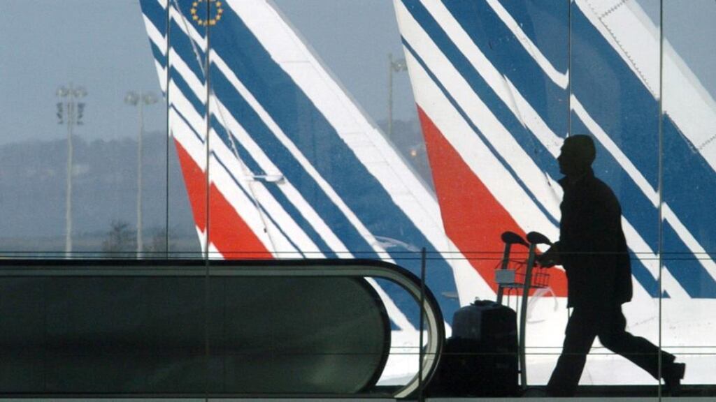 Shares in Air France-KLM slumped the most since October 2011 after saying earnings will be hurt amid overcapacity on North American and Asian routes, poor demand for freight and the fallout from a dispute with Venezuela. Photograph: AP Photo/Francois Mori