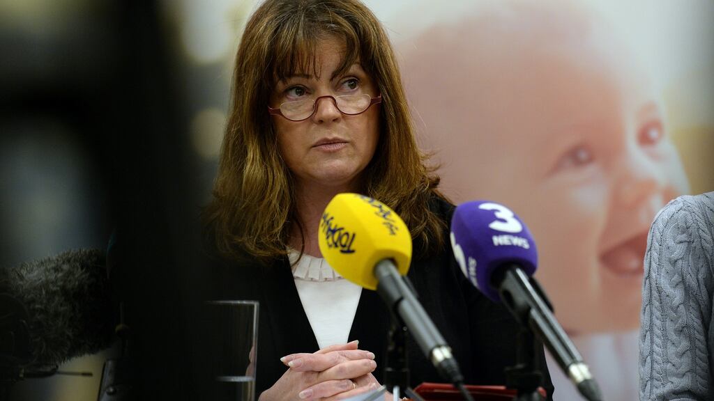 Caroline Simons  of the LoveBoth campaign said “We are not talking about banning websites as such. We are simply talking about restricting abortion pills in Ireland.” Photograph: Cyril Byrne/The Irish Times