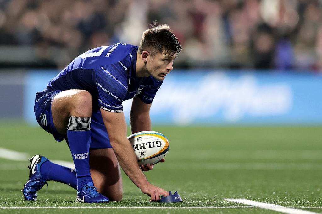 Leinster and Ireland outhalf Ross Byrne has agreed a three-year deal with English Premiership side Gloucester. Photograph: Laszlo Geczo/Inpho