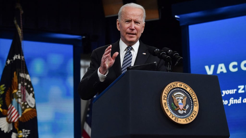 The letter sent to US president Joe Biden was signed by 25 members of Congress including several prominent Irish-Americans. Photograph: Nicholan Kamm/AFP via Getty Images