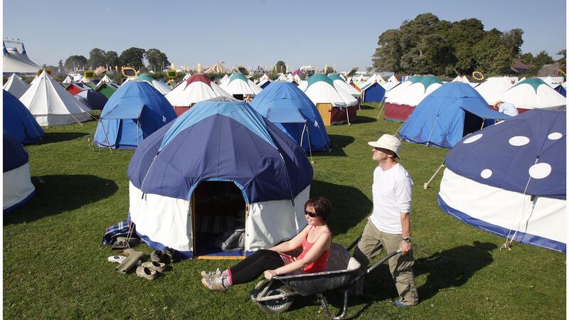 People are becoming more aware of the waste we create at festivals, particularly at the campsites. Photograph: Brenda Fitzsimons