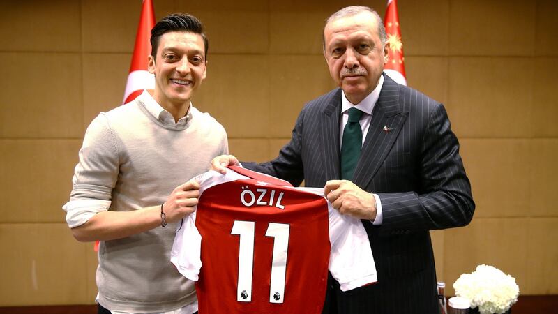 Turkish President Tayyip Erdogan with Ozil last May.