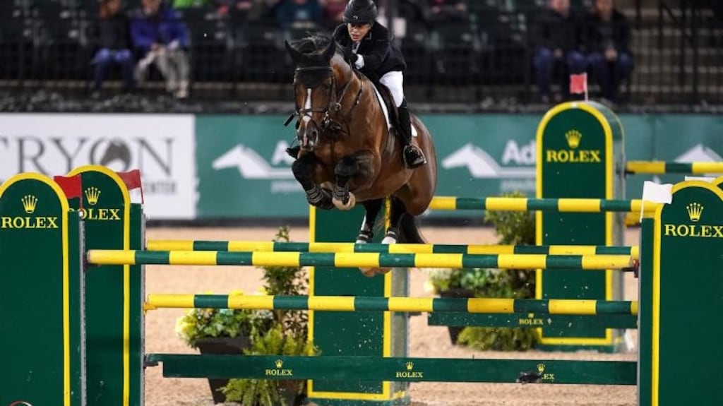 Conor Swail rides to victory at the Rolex Grand Prix in Tyron.