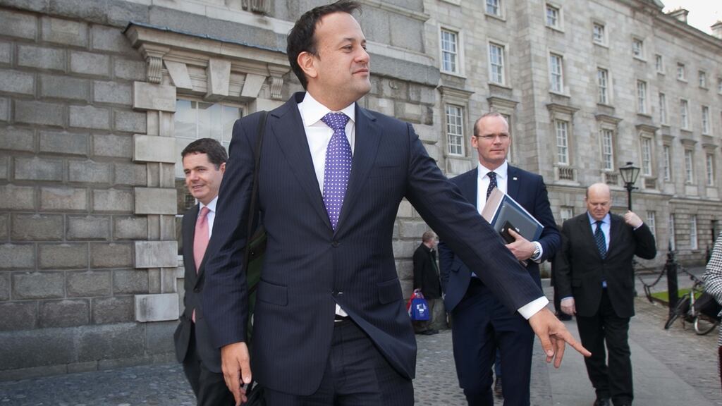 Acting  Minister for Health Leo Varadkar TD who said it would have been insane to have held another general election on water charges and that Fiánna Fail had focused on the issue in a bid to defend themselves against Sinn Féin. Photograph: Collins