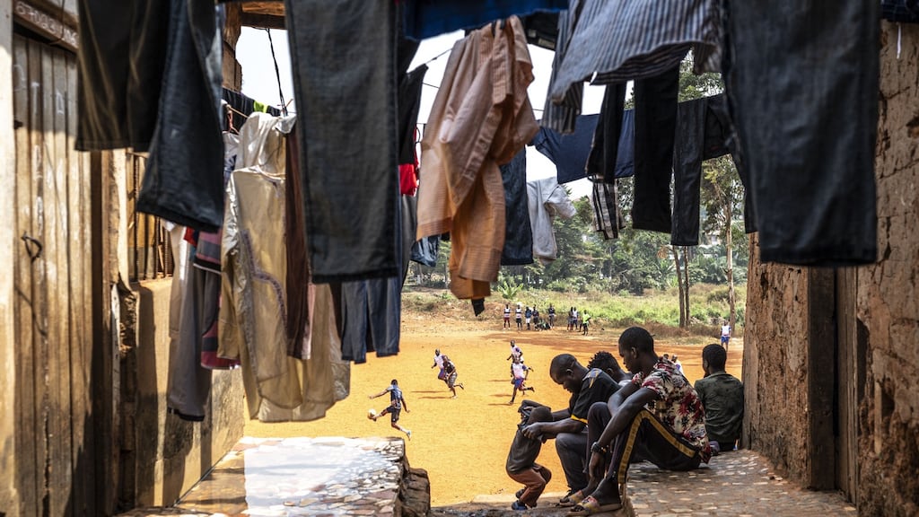 People look at amateur football in Yaounde, Cameroon: “The US government utterly failed Cameroonians with credible asylum claims by sending them back to harm in the country they fled,” says Human Rights Watch. Photograph: Charly Triballeau