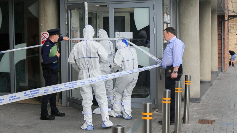 Gardaí were called to an apartment at Bonham Street in Dublin’s Liberties early on Wednesday after a woman was fatally stabbed. Photograph: Gareth Chaney/Collins.