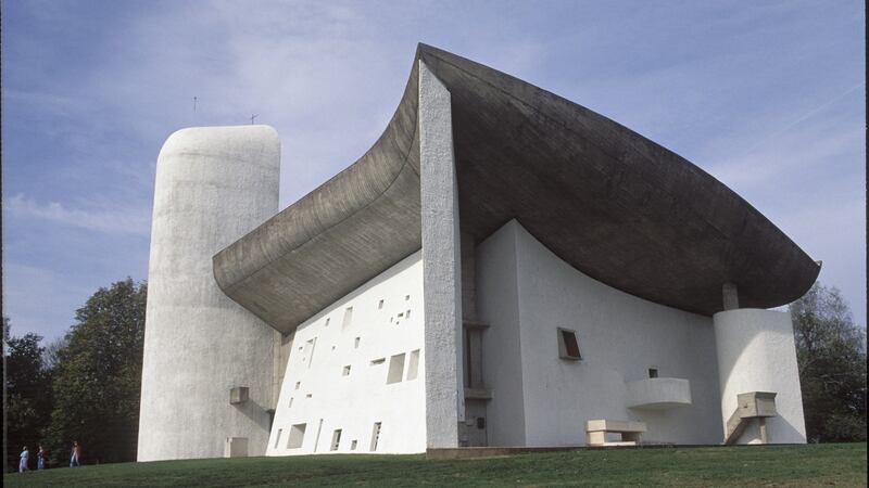 Wallfahrtskirche ‘Notre-Dame-du-Haut’, Ronchamp 1990 is the model for St Michael’s Church, Creeslough, Donegal. Photograph: Laslo Irmes/RDB/Ullstein Bild via Getty