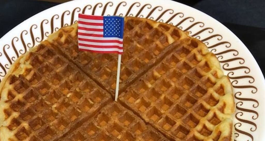 The US company Waffle House engaged in a tongue-in-cheek campaign ahead of tonight’s World Cup clash urging diners to boycotte Belgian waffles. Photograph: Waffle House