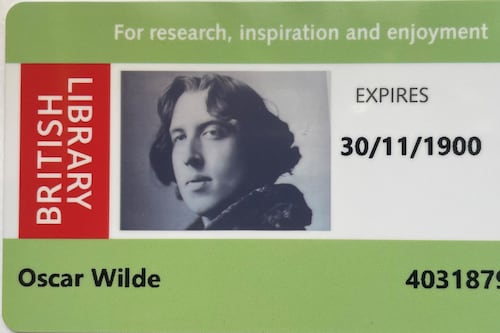 Oscar Wilde’s British Library reading pass reissued 130 years after confiscation