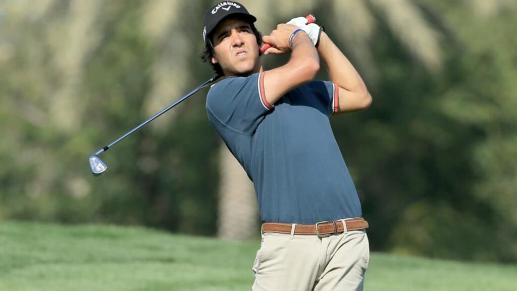 Javier Ballesteros in action on the 14th hole during the Champions Challenge as a prelude to the Dubai Desert Classic in the United Arab Emirates. Photograph: David Cannon/Getty Images