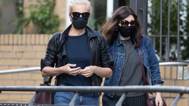 Yulia Navalny arrives at the Charite hospital where her husband, Alexei Navalny, is receiving treatment in Berlin. Photograph: Hayoung Jeon/ EPA