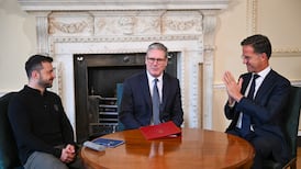 Zelenskiy seeks arms and backing for Ukraine’s Nato bid on whistle-stop European tour